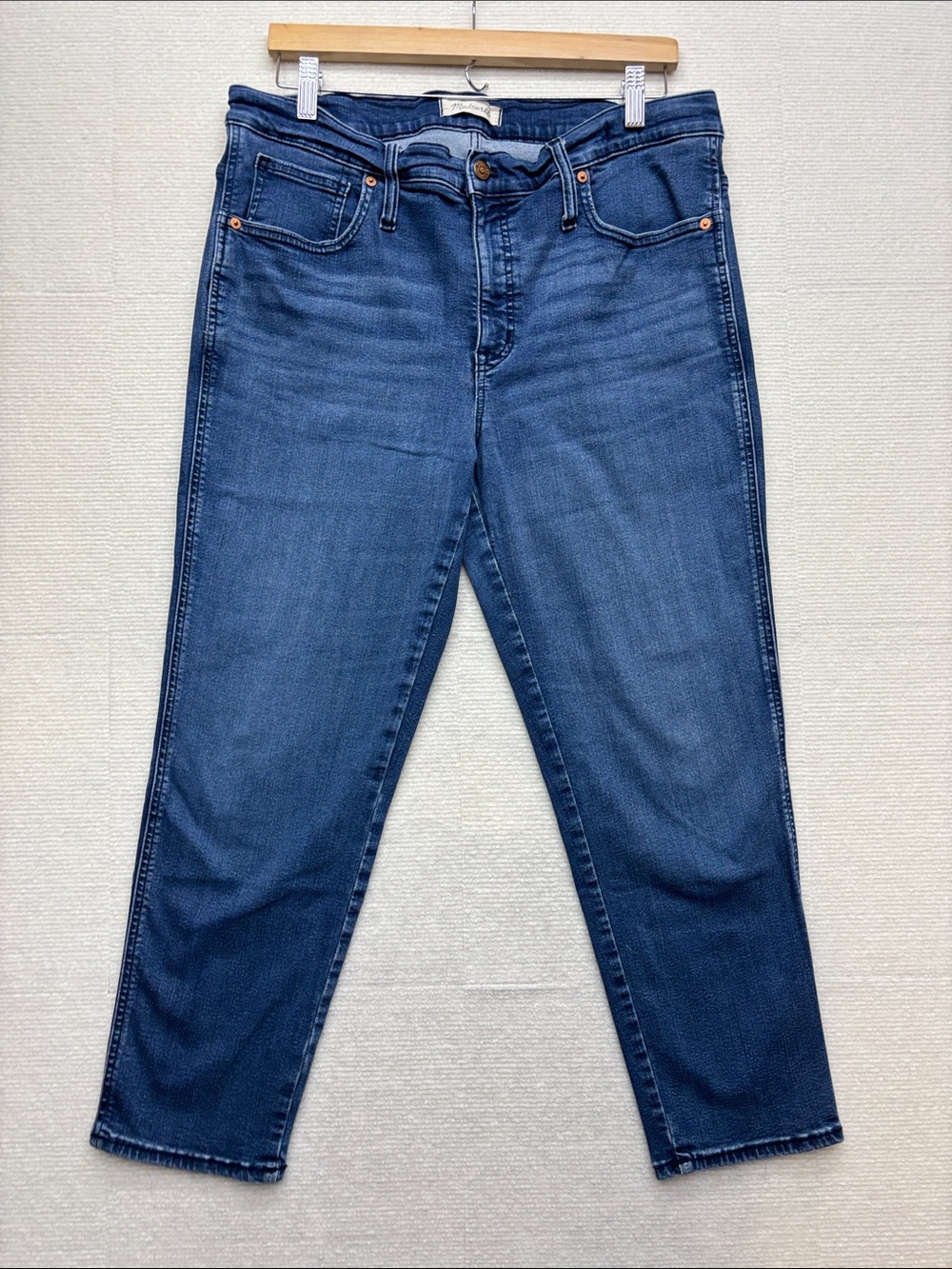 MADEWELL | mid rise stovepipe 33 Women’s Dark Blue Straight Leg Jeans